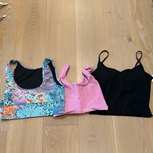 Daily Practice Size M Colorful Sports Bras and GapFit Size S Tank Top Bundle.